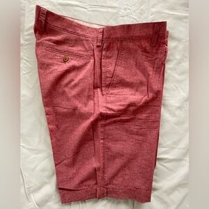 J. Crew Men's Red Flat Front Shorts